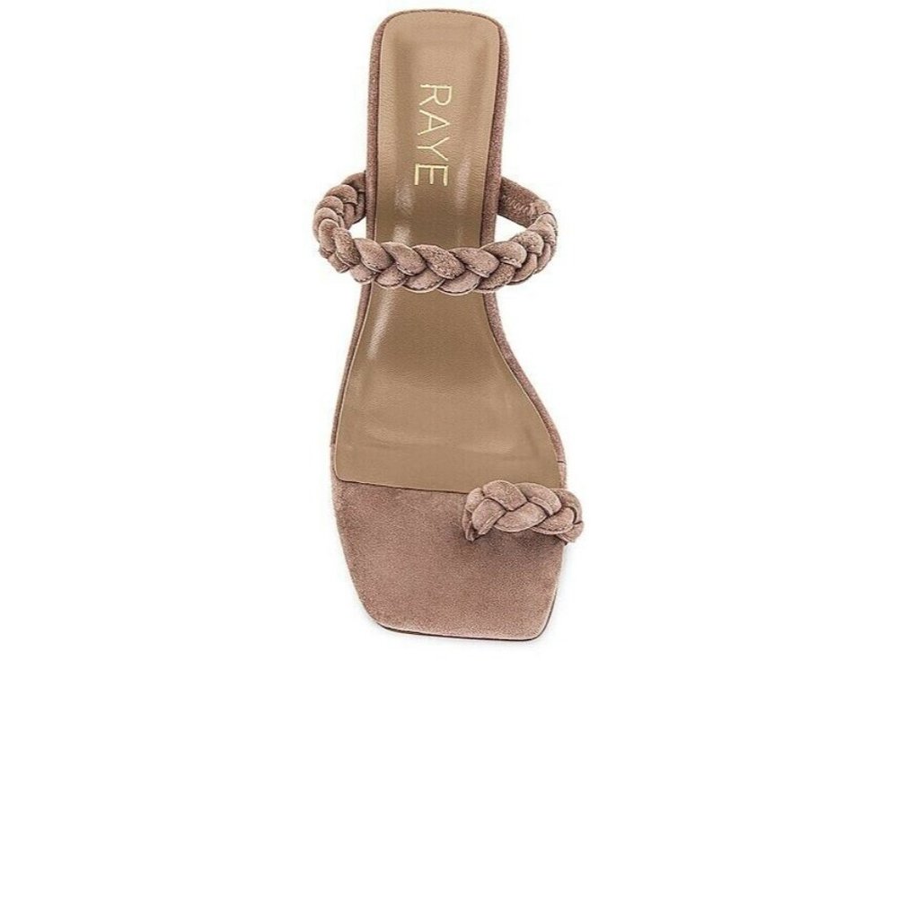RAYE Essex Wedges Taupe Braided Espadrilles Square Tie Ring Revolve 9 $178 - Picture 2 of 7